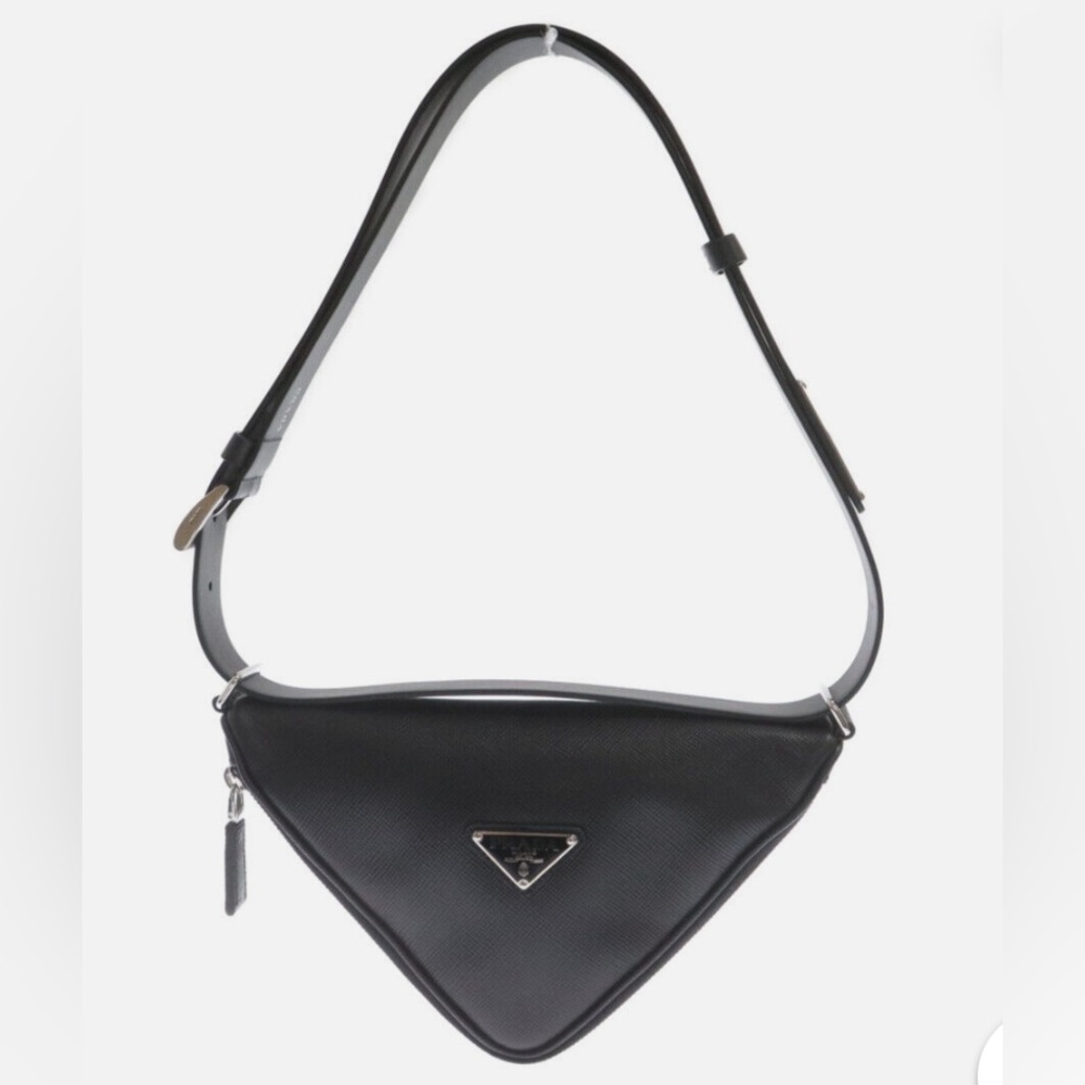 Prada Black Leather Belt Bag